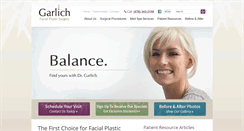 Desktop Screenshot of garlichfacialplastics.com